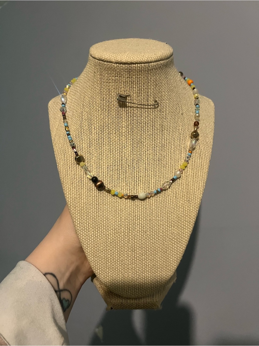 #109. Handmade Multicolor Seed Bead Necklace - Women Jewelry